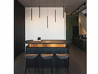 12 x solo tube slim design hanglamp zwart - afbeelding 5 van  8