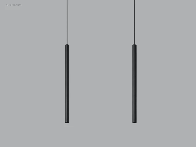 12 x solo tube slim design hanglamp zwart - afbeelding 1 van  8