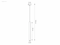 12 x solo tube slim design hanglamp zwart - afbeelding 7 van  8