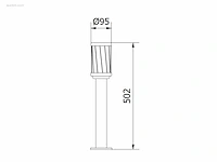 12 x wakiki 50 buiten lamp zwart - afbeelding 3 van  8