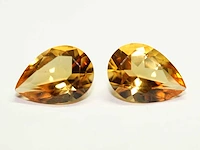 1,20 ct. peervormige saffraankleur citrien-edelsteen