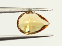 1,20 ct. peervormige saffraankleur citrien-edelsteen - afbeelding 5 van  6