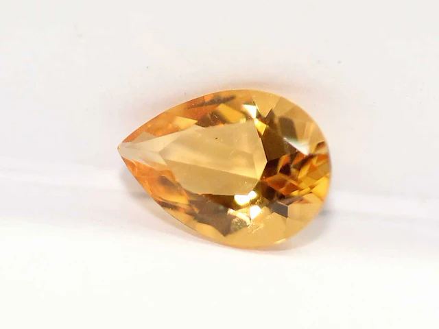1,20 ct. peervormige saffraankleur citrien-edelsteen - afbeelding 6 van  6