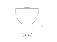 120 x gu10 ledlampen met lens 3000k warm wit - afbeelding 3 van  7