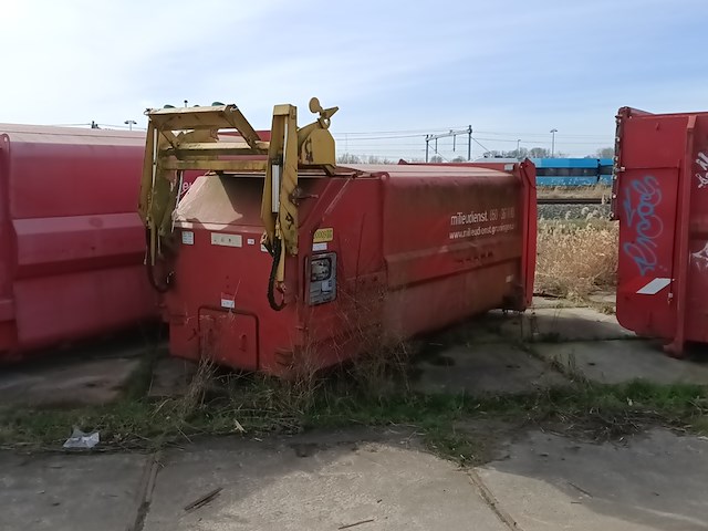 12.5 m³ haakarm afzet perscontainer, geesink kiggen, 2000 - afbeelding 1 van  9