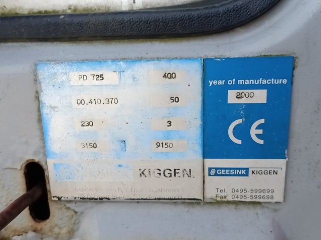 12.5 m³ haakarm afzet perscontainer, geesink kiggen, 2000 - afbeelding 6 van  9