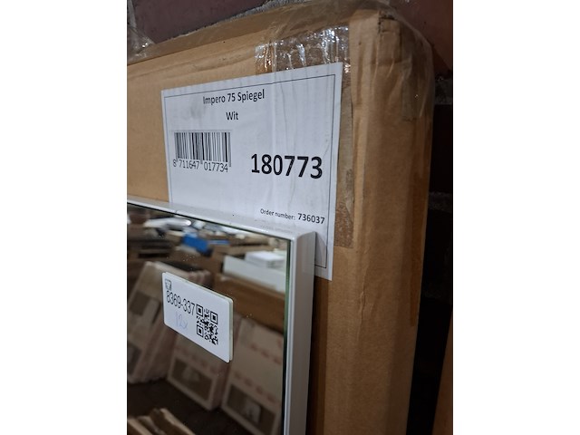 12x badkamerspiegel impero 75, glans wit - afbeelding 3 van  4