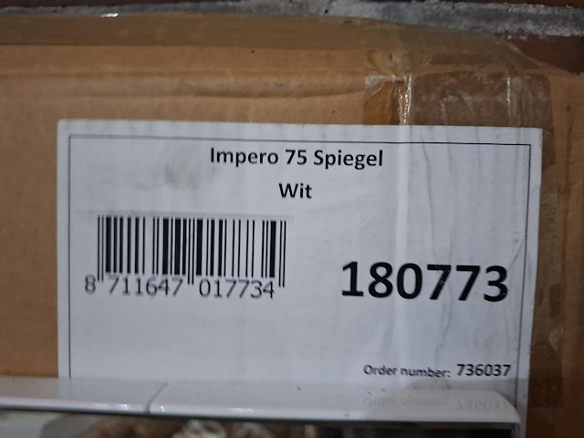 12x badkamerspiegel impero 75, glans wit - afbeelding 4 van  4