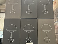 12x design tafellamp verschillende kleuren wit licht, dimbaar en oplaadbaar usb-c, dark grey - afbeelding 2 van  4