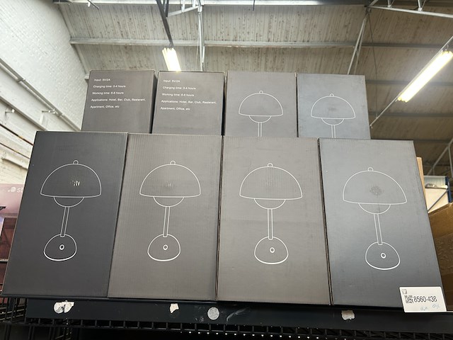 12x design tafellamp verschillende kleuren wit licht, dimbaar en oplaadbaar usb-c, dark grey - afbeelding 2 van  4