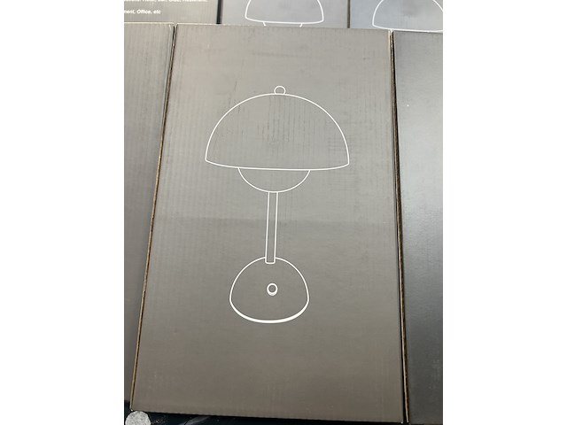 12x design tafellamp verschillende kleuren wit licht, dimbaar en oplaadbaar usb-c, dark grey - afbeelding 3 van  4