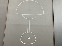 12x design tafellamp verschillende kleuren wit licht, dimbaar en oplaadbaar usb-c, dark grey - afbeelding 3 van  4