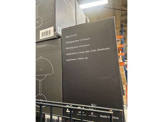 12x design tafellamp verschillende kleuren wit licht, dimbaar en oplaadbaar usb-c, dark grey - afbeelding 4 van  4