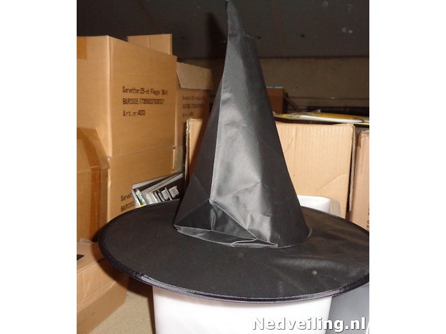 12x halloween heksenhoed kind - afbeelding 2 van  3