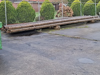 12x houten ronde paal