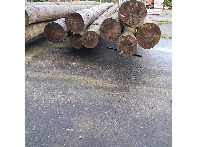 12x houten ronde paal - afbeelding 3 van  9