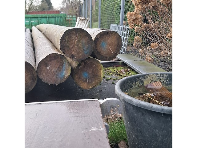12x houten ronde paal - afbeelding 7 van  9