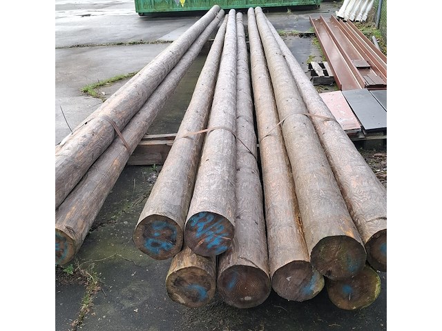 12x houten ronde paal - afbeelding 8 van  9