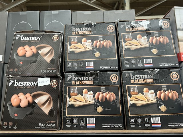 12x huishoudelijke apparaten w.o. eierkoker, sandwichmaker w.o. bestron, alpina, emerio - afbeelding 2 van  7