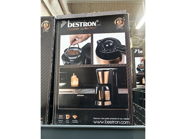 12x koffiezetapparaat bestron, copper collection - afbeelding 4 van  4