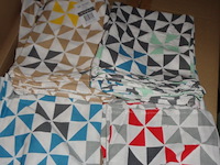 12x luxe theedoek graphic 50x70cm 100% katoen - afbeelding 1 van  3