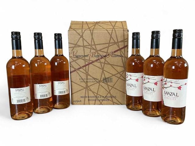 (12x) mazal des garrigues cinsault | fles rose wijn - afbeelding 1 van  14