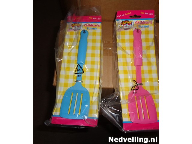 12x nylon spatel voor kinderen 2 assori - afbeelding 3 van  5