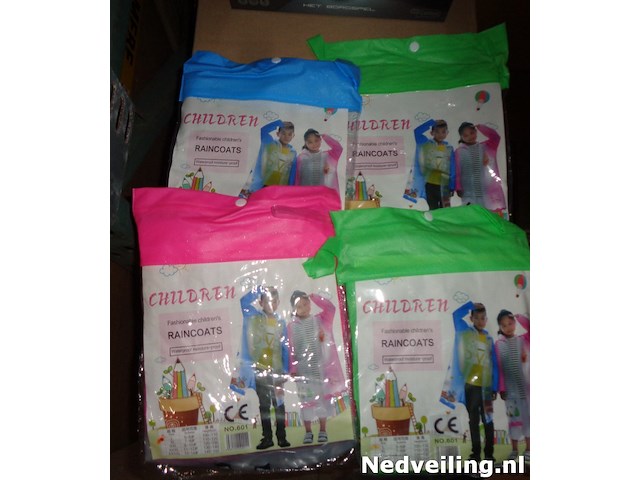 12x regenjas voor kinderen - afbeelding 2 van  3
