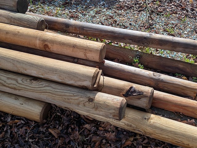 12x ronde houten paal - afbeelding 5 van  6