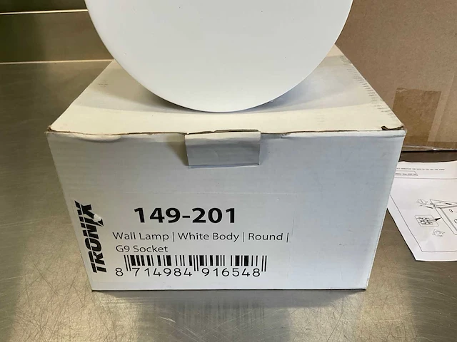 (12x) tronix muurlamp - wit- rond 15 cm - afbeelding 3 van  10