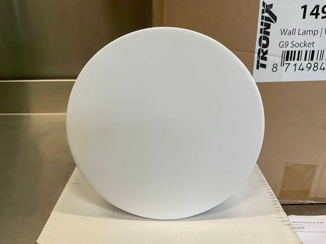 (12x) tronix muurlamp - wit- rond 15 cm - afbeelding 4 van  10