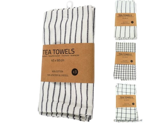 12xkeukenhanddoeken 45x60cm - afbeelding 1 van  3