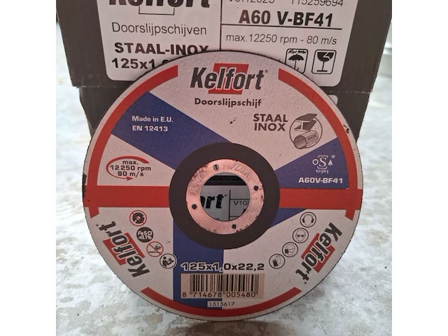 13 doos a 25 stuks doorslijpschijf kelfort, 125x1,0x22,2 mm - afbeelding 2 van  4