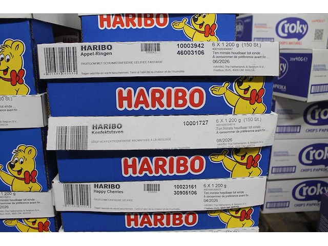 13 omdozen haribo snoepgoed w.o. medaillen, happy peaches, schuimaardbeien, colorado, gekl. drop mix , etc.... - afbeelding 4 van  6