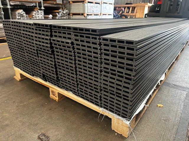 133x composiet vlonderplank donker grijs 400x15x2,1 cm met montageclips - 82 m2 - afbeelding 2 van  4