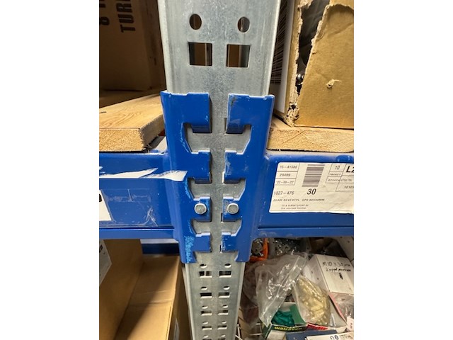 13,5 meter magazijnstelling, grijs/blauw - afbeelding 2 van  8