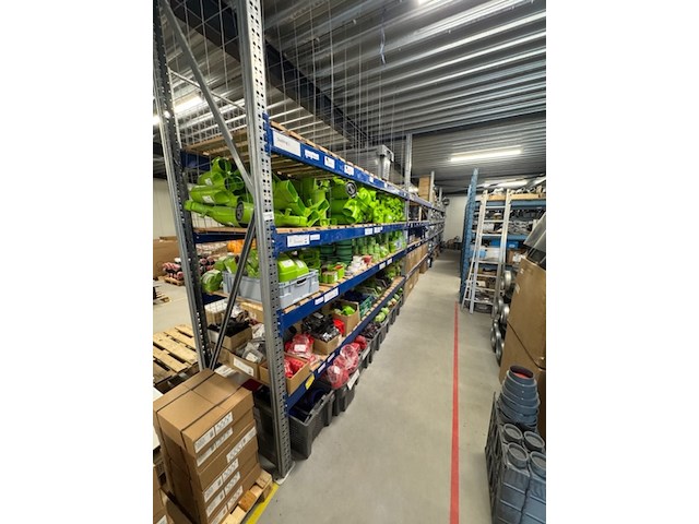 13,5 meter magazijnstelling, grijs/blauw - afbeelding 1 van  8