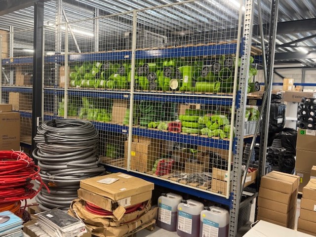 13,5 meter magazijnstelling, grijs/blauw - afbeelding 3 van  8