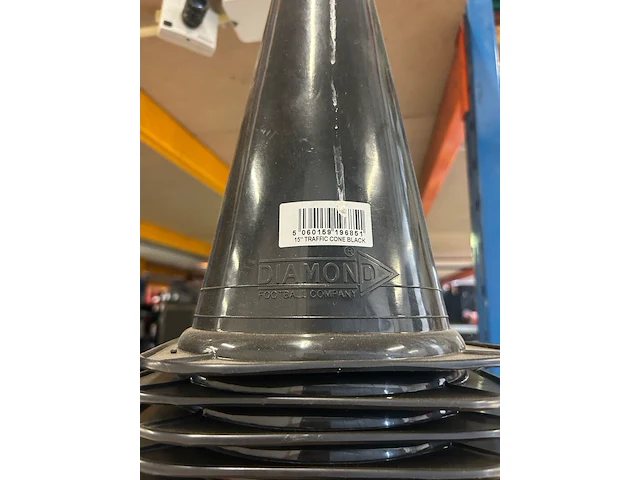 13x pion / verkeerskegel diamond, zwart - afbeelding 3 van  3