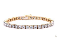 14 karaat geelgouden armband met 10,02 crt. diamant - afbeelding 8 van  8