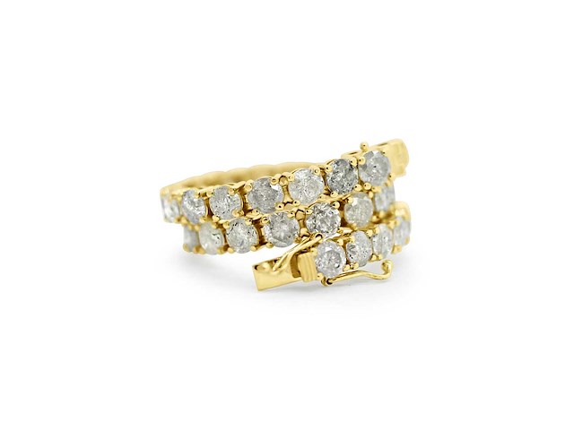 14 karaat geelgouden armband met 15,19 crt. natuurlijke diamant - afbeelding 5 van  6