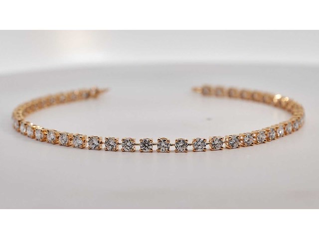 14 karaat geelgouden armband met 4,28 ct. diamant - afbeelding 1 van  7