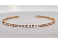 14 karaat geelgouden armband met 4,28 ct. diamant - afbeelding 1 van  7
