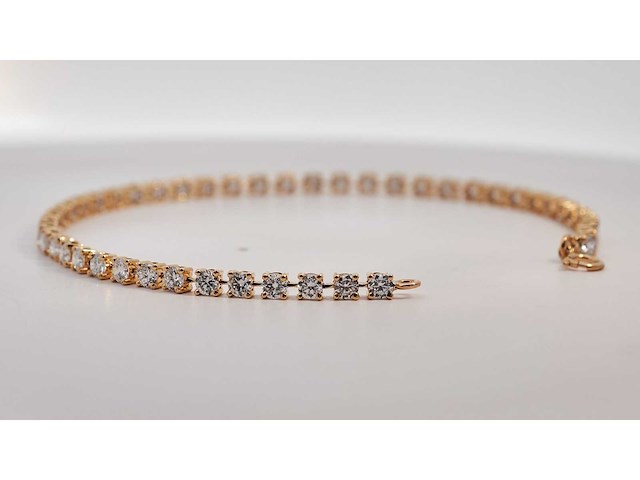 14 karaat geelgouden armband met 4,28 ct. diamant - afbeelding 3 van  7