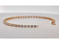 14 karaat geelgouden armband met 4,28 ct. diamant - afbeelding 3 van  7