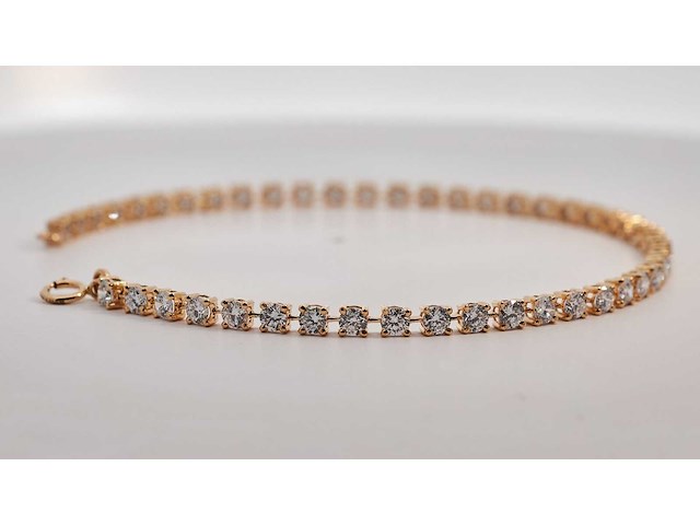 14 karaat geelgouden armband met 4,28 ct. diamant - afbeelding 4 van  7