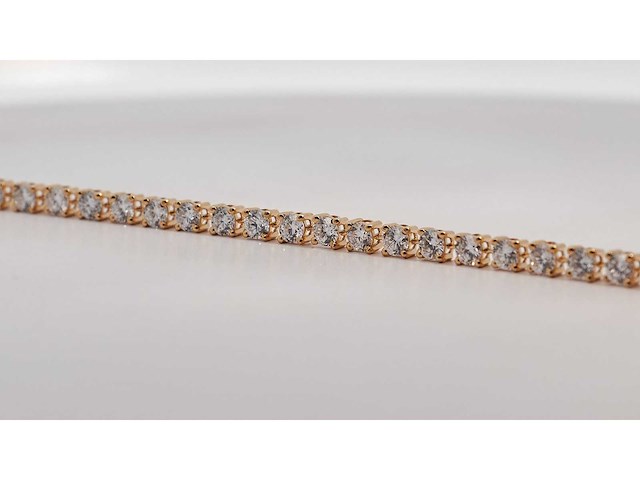 14 karaat geelgouden armband met 4,28 ct. diamant - afbeelding 5 van  7