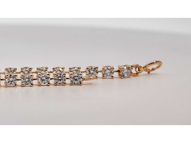 14 karaat geelgouden armband met 4,28 ct. diamant - afbeelding 6 van  7