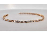 14 karaat geelgouden armband met 4,28 ct. diamant - afbeelding 7 van  7