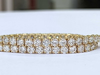 14 karaat geelgouden armband met 6,74 crt. diamant - afbeelding 6 van  9